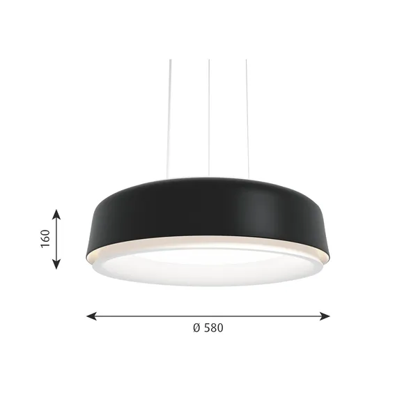 LP Grand Pendelleuchte Ø58 3000K & Dali Schwarz