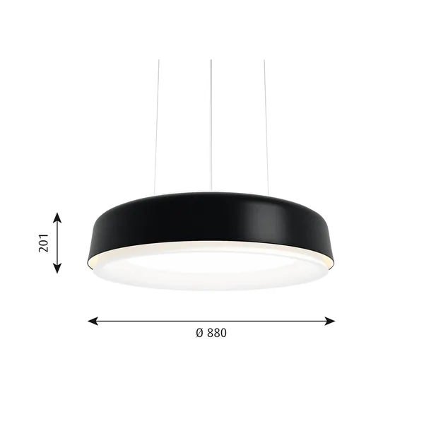 LP Grand Pendel Ø88 3000K & Dali Sort