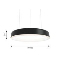LP Grand Taklampe Ø148 3000K & Dali Sort