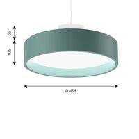 LP Circle Pendant Opal Diffuser Ø45 3000K & Dali/ Switch-Dim Pale Petroleum