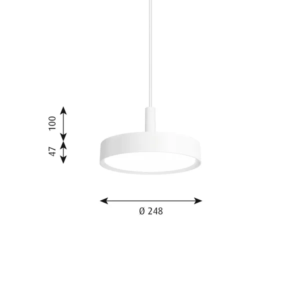 LP Slim Hanglamp Ø25 3000K & Dali Wit
