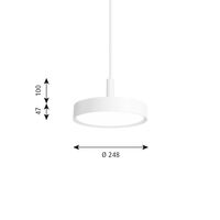 LP Slim Hanglamp Ø25 3000K & Dali Wit