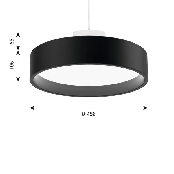 LP Circle Pendel Opal Diffuser Ø45 3000K & Dali/Switch-Dim Sort