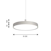 LP Slim Lampadario Ø44 3000K e Dali Dark Raw Alluminio