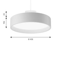 LP Circle Hanglamp Prismatic Diffuser Ø45 3000K & Dali Wit