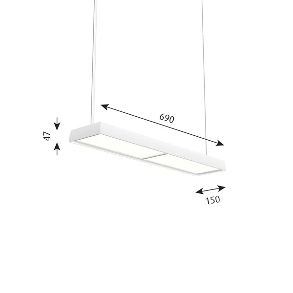 LP Slim Hanglamp Single 3000K & Dali Wit