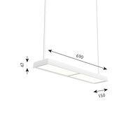 LP Slim Hanglamp Single 3000K & Dali Wit