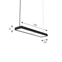 LP Slim Pendel Enkelt 3000K & Dali Sort