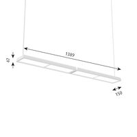 LP Slim Pendelleuchte Doppelt 3000K & Dali Weiß