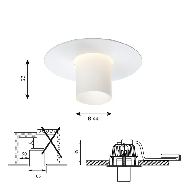 Ballerup Plafondlamp Mini 3000K & Dali Wit