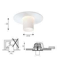 Ballerup Plafondlamp Mini 3000K & Dali Wit