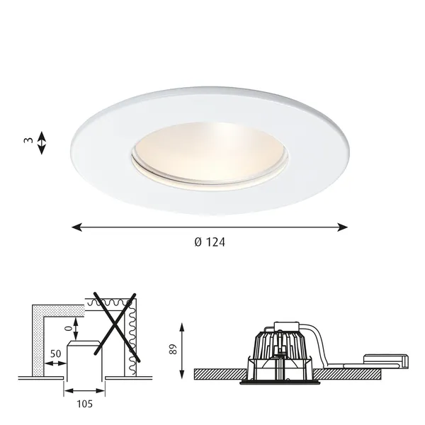 Plafoniera Basic 3000K V3 e Dali Bianco