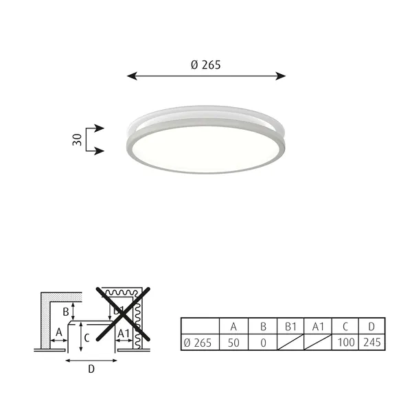 AJ Munkegaard Ceiling Light Ø26.5 3000K & Dali/ Switch-Dim Chrome