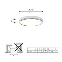 AJ Munkegaard Ceiling Light Ø26.5 3000K & Dali/ Switch-Dim High Luster Chrome