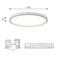AJ Munkegaard Loftlampe Ø46 3000K & Dali/Switch-Dim Krom