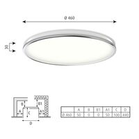 AJ Munkegaard Ceiling Light Ø46 3000K & Dali/ Switch-Dim High Luster Chrome