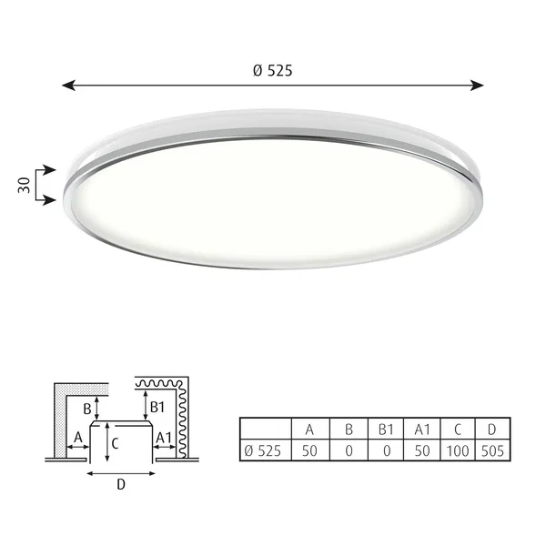 AJ Munkegaard Ceiling Light Ø52.5 3000K & Dali High Lustre Chrome