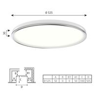 AJ Munkegaard Ceiling Light Ø52.5 3000K & Dali High Lustre Chrome