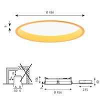 LP Circle Ceiling Light Recessed Ø45 3000K & Dali/ Switch-Dim Yellow
