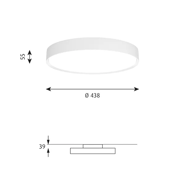 LP Slim Round Ceiling Light Ø44 3000K & Dali White