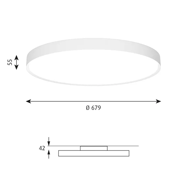LP Slanke Ronde Plafondlamp Ø68 3000K & Dali Wit