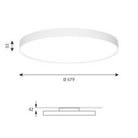 LP Slanke Ronde Plafondlamp Ø68 3000K & Dali Wit
