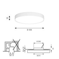 LP Slanke Plafondlamp Half-Inbouw Ø44 3000K & Dali Wit