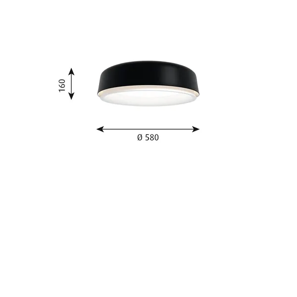 LP Grand Loftlampe Ø58 3000K & Dali Sort