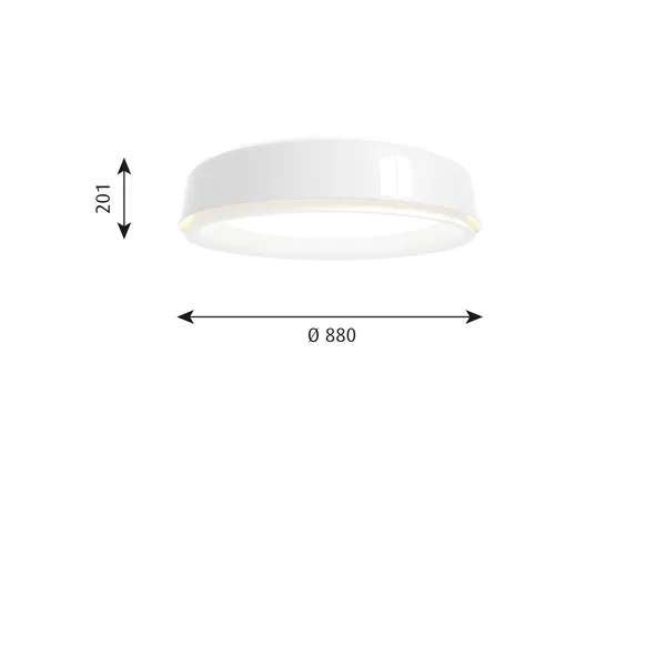 LP Grand Plafondlamp Ø88 3000K & Dali Wit