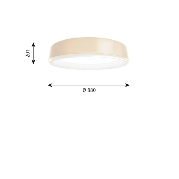 LP Grand Ceiling Light Ø88 3000K & Dali Champagne