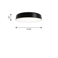 Plafoniera LP Grand Ø88 3000K e Dali Nero
