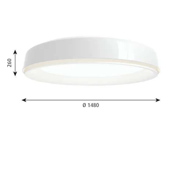 Plafoniera LP Grand Ø148 3000K e Dali Bianco