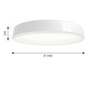 Plafoniera LP Grand Ø148 3000K e Dali Bianco