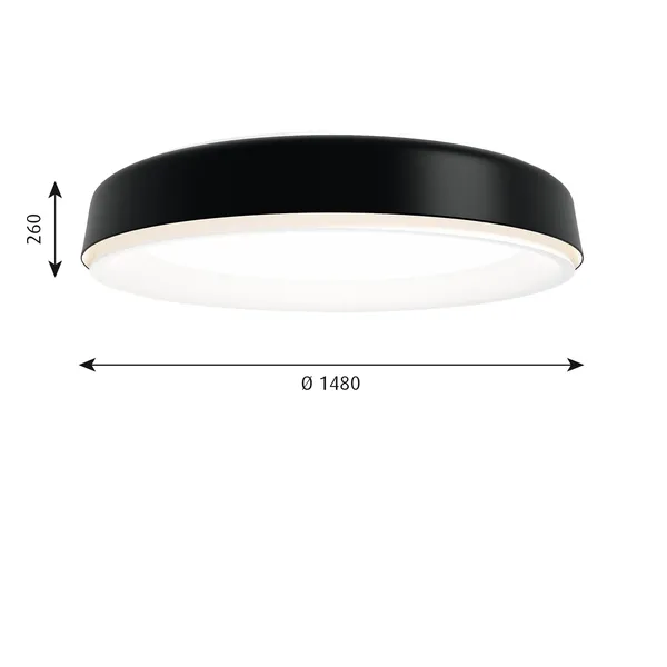 LP Grand Loftlampe Ø148 3000K & Dali Sort