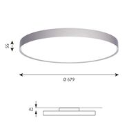 LP Slim Round Deckenleuchte Ø68 3000K & Dali Dark Aluminium