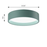 LP Circle Ceiling Light Opal Diffuser Ø26 3000K & Dali/ Switch-Dim Pale Petroleum