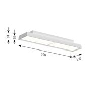 LP Slim Wand-/ Plafondlamp 3000K & Dali Wit