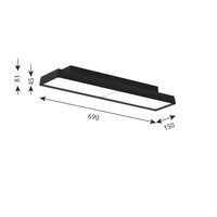LP Slim Wall/ Ceiling Light 3000K & Dali Black
