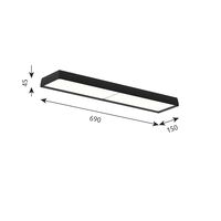 LP Slim Loftlampe Opal Diffuser 3000K & Dali Sort
