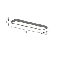 LP Slim Deckenleuchte Opal Diffusor 3000K & Dali Dark Raw Aluminium