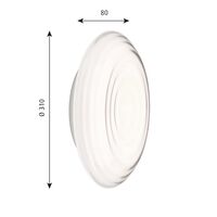 Ripls Væg/Loftlampe Ø31 3000K & Dali Opal