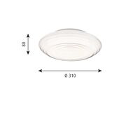 Ripls Væg/Loftlampe Ø31 3000K & Dali Opal