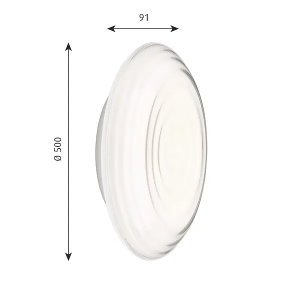Ripls Wall/ Ceiling Light Ø50 3000K & Dali Opal