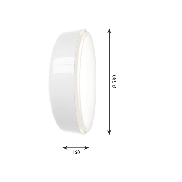 Applique LP Grand Ø58 3000K e Dali Bianco