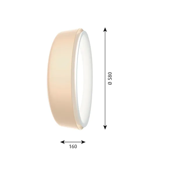 Applique LP Grand Ø58 3000K e Dali Champagne