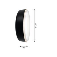 LP Grand Applique Ø58 3000K e Dali Nero