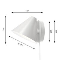 Keglen Wandlamp 3000K Wit