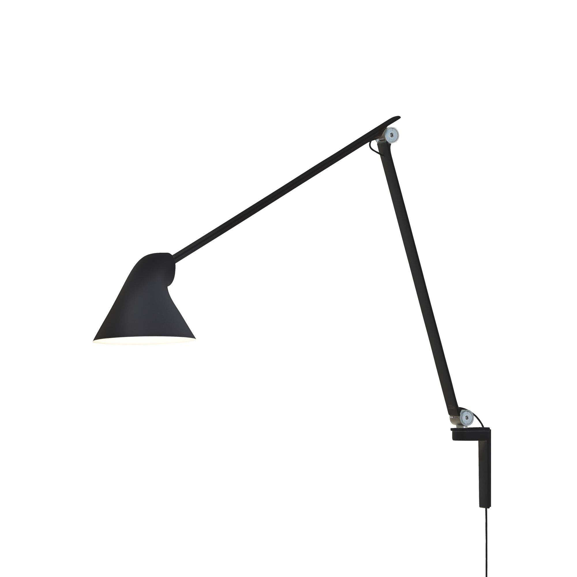 NJP V&auml;gglampa L&aring;ng Arm 3000K Svart