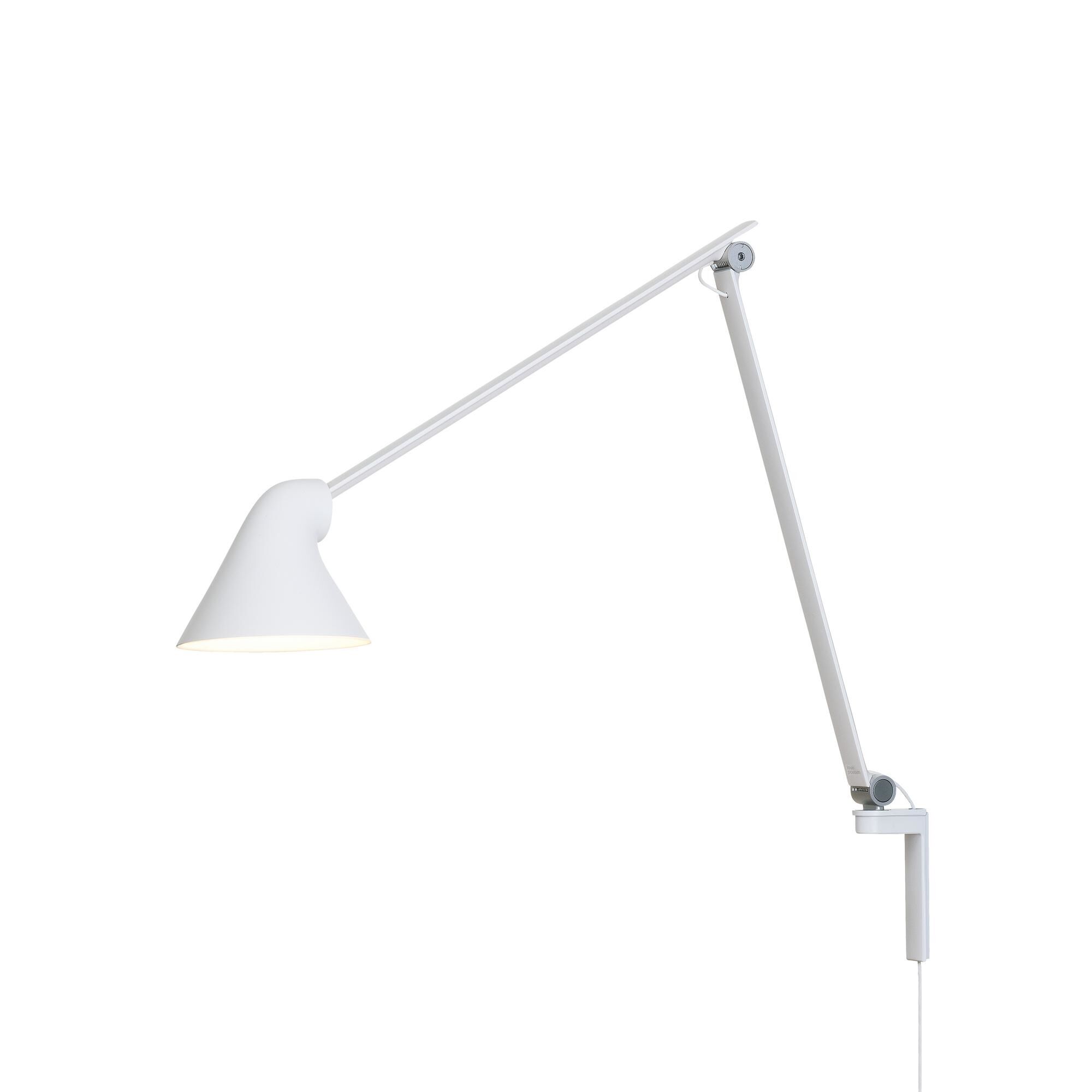 NJP Vegglampe Lang Arm 3000K Hvit