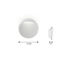 Flindt Wand-/ Deckenleuchte Ø20 3000K & Phasendimmer Weiß